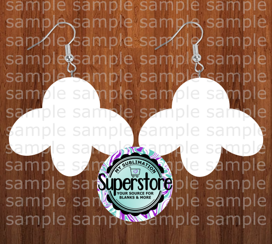 Flower earrings 3 sizes - 10 pairs - MDF Sublimation