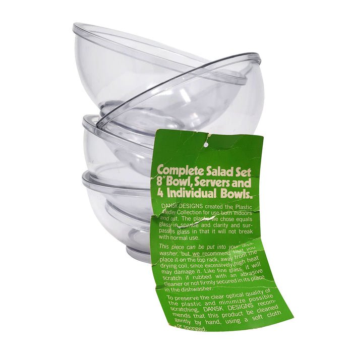 Four Clear Dansk Salad Bowls by Gunnar Cyren