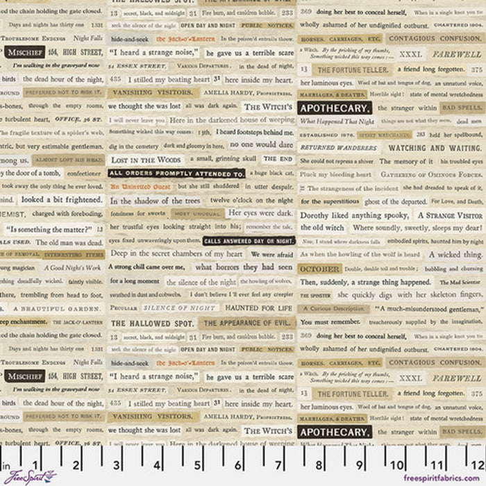 FreeSpirit Fabrics - Laboratory - Creepy Clippings Neutral - Neutral - PWTH190.NEUTRAL - Sold by the Half Yard