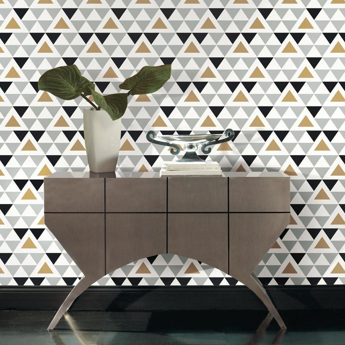 GEOMETRIC TRIANGLE PEEL & STICK WALLPAPER