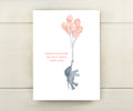 Girl Elephant New Baby Card
