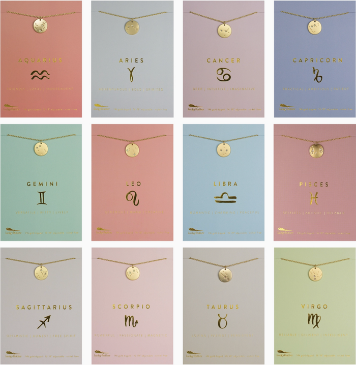 Gold Zodiac Necklaces