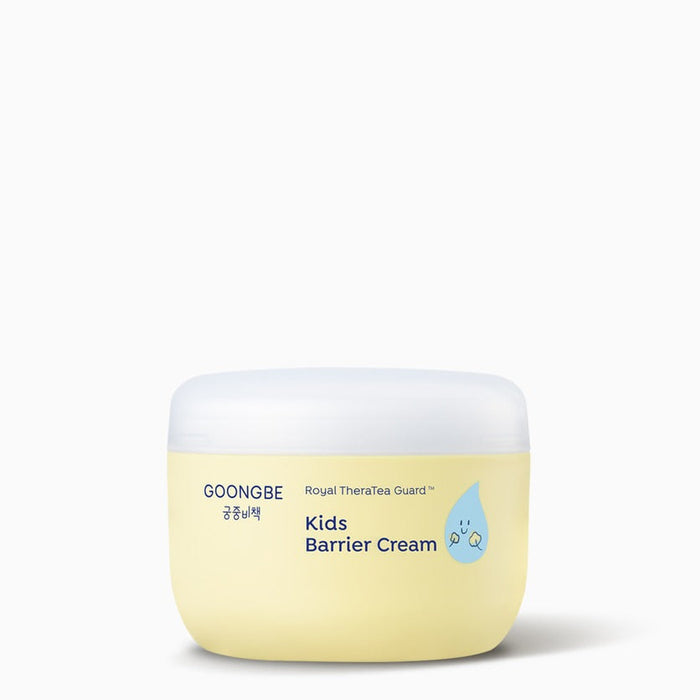 GOONGBE Palace Secret Kids Barrier Cream 180ml container with soft yellow packaging featuring Royal TheraTea Guard design.