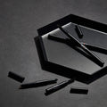 GRAFEN Brow Up Brow Pencil 0.3g displayed on dark tray with caps off, Gentleman Korea men's eyebrow pencil for natural grooming