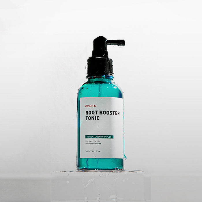 GRAFEN Root Booster Tonic 160ml bottle product image for Gentleman Korea men’s skincare, clean blue tonic with spray pump