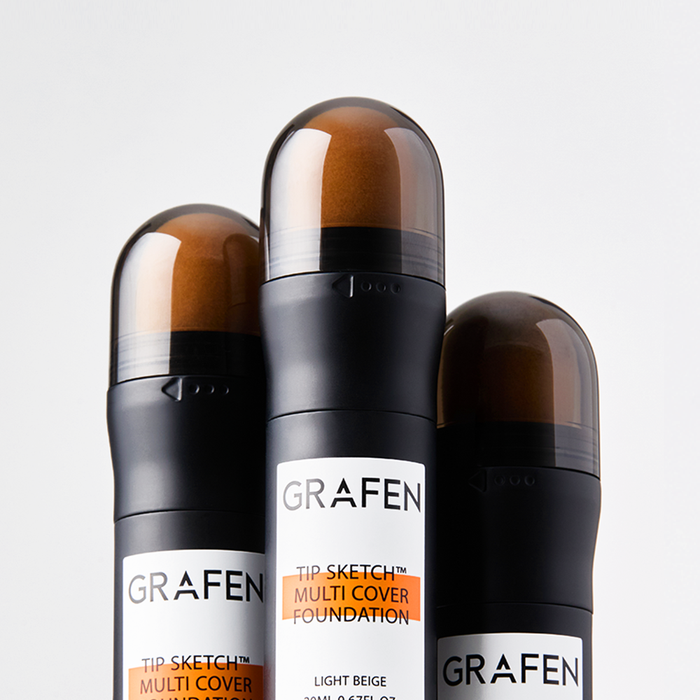 GRAFEN Tip Sketch Multi-Cover Foundation 20ml by Gentleman Korea - Korean men’s skincare stick foundation, light beige, travel-friendly