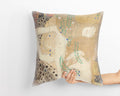 Gustav Klimt Famous Art Friends Water Serpants, Throw Pillow, Abstract Pillow, Soft Pillow Cases, Bright Yellow Pillow, Contemporary Pillow