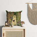 Gustav Klimt Famous Art Garden Path With Chickens Abstract Pillow, Soft Pillow Cases, Green Pillow Cases, Modern Pillow, 22X22 Pillow Cover