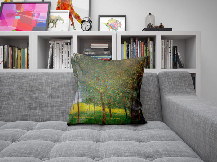 Gustav Klimt Famous Painting, Throw Pillow, Abstract Throw Pillow Cover, Art Pillow, Green Pillow Cases, Art Nouveau Pillow, Abstract Decor