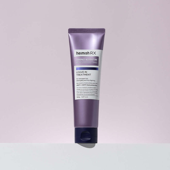 HEIMISH RX Amino Keratin Heat Protecting Leave-in Treatment 150ml product image in purple tube on a light background