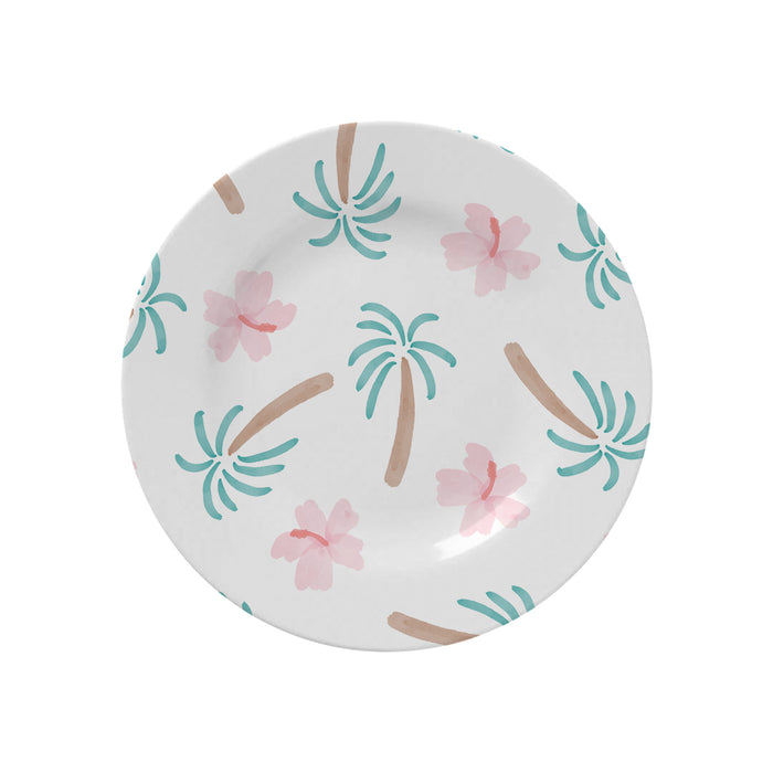 Hibiscus and Palms Melamine Tableware