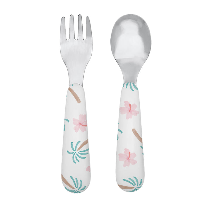 Hibiscus and Palms Melamine Tableware