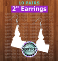 Idaho state earrings size 2 inch - BULK PURCHASE 10pair