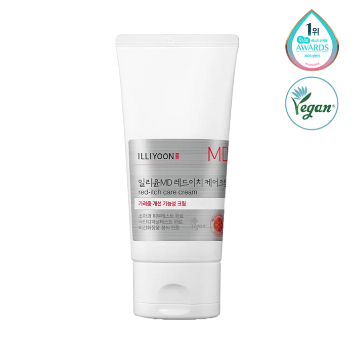 ILLIYOON Redich Care Cream 75ml tube with award badges and vegan label