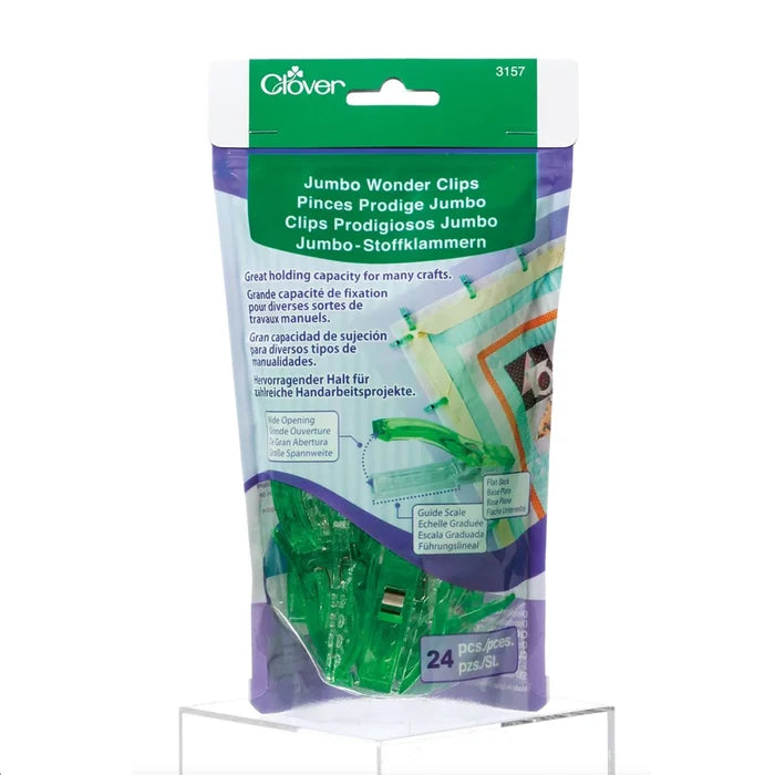 Jumbo Wonder Clips 24 Piece Package - Clover Needlecraft - 3157CV