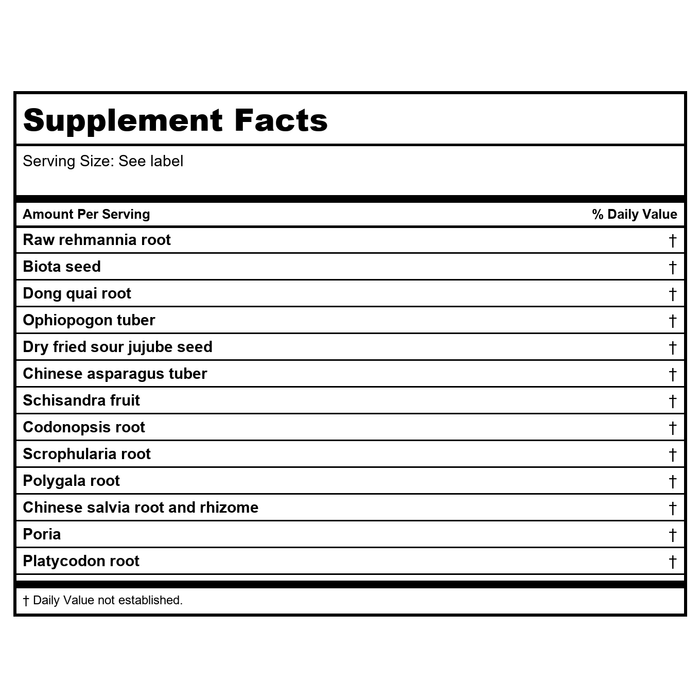 Kan Herb Traditionals Celestial Emperor's Blend 120 Tablets - Supplement Facts panel