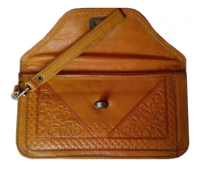 Kharrazine Clutch - Yellow/orange - Kharrazine Wristlet | Moroccan Corridor