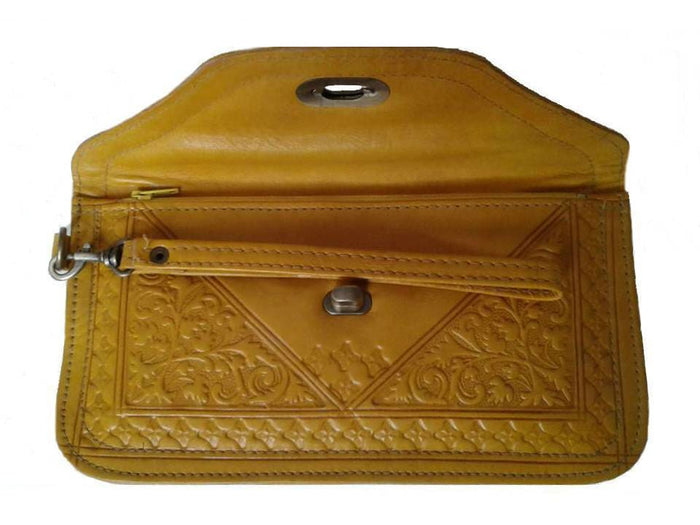 Kharrazine Clutch - Yellow - Kharrazine Wristlet | Moroccan Corridor
