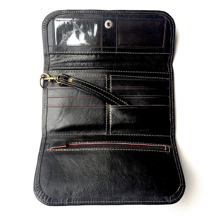 Kharrazine Wallet - Black - Open | Moroccan Corridor