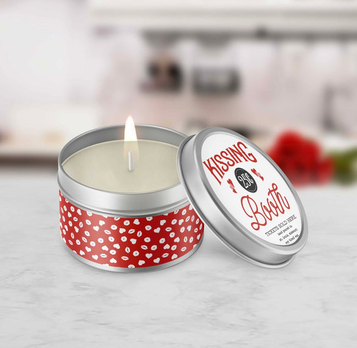 Kissing Booth Tin Candle