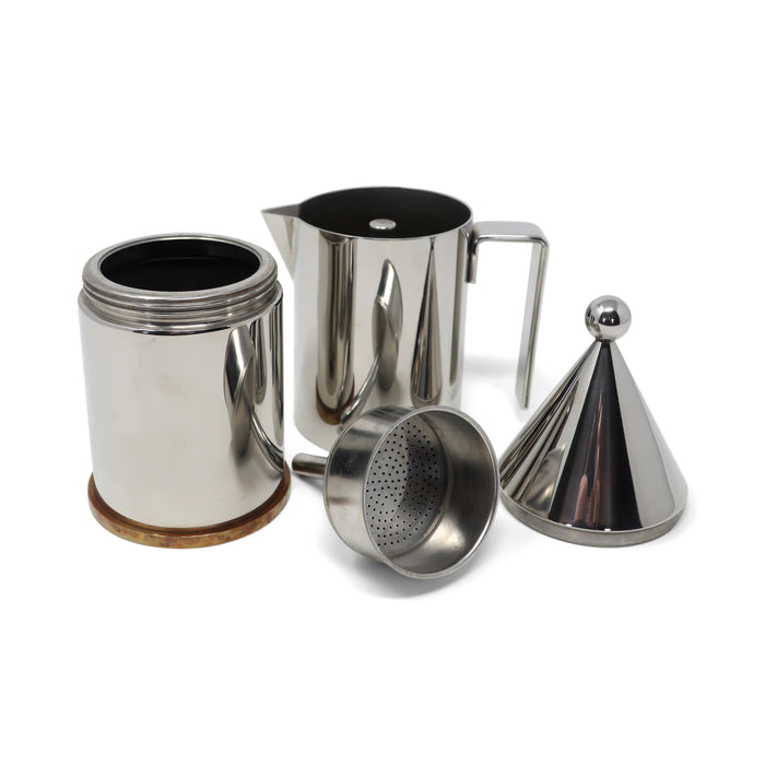 La Conica Six Cup Espresso Maker by Aldo Rossi for Alessi