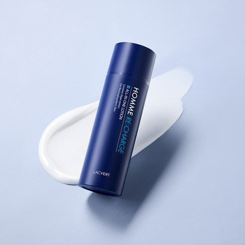 LACVERT Homme Recharge All-in-One Lotion 150ml - Gentleman Korea men’s skincare navy bottle on cream background