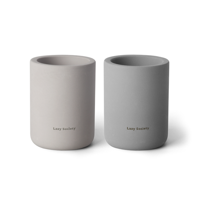 LAZY SOCIETY Diatomaceous Earth Holder 2.0 minimalist diatomaceous earth holders set by Gentleman Korea for men’s skincare organization
