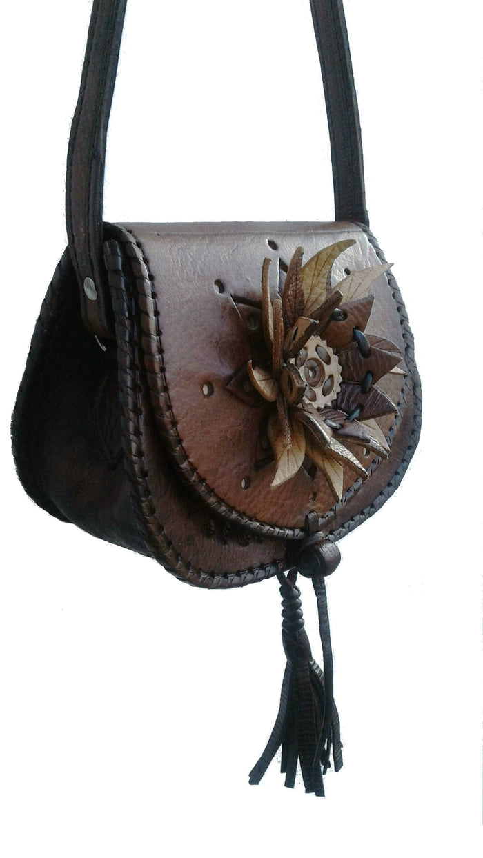 Le Petit LSSAN Handbag - Brown - Shoulder | Moroccan Corridor