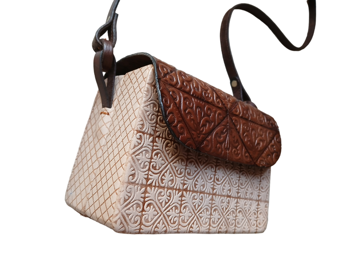 Leather Box Bag - Amina