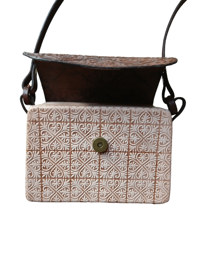 Leather Box Bag - Amina