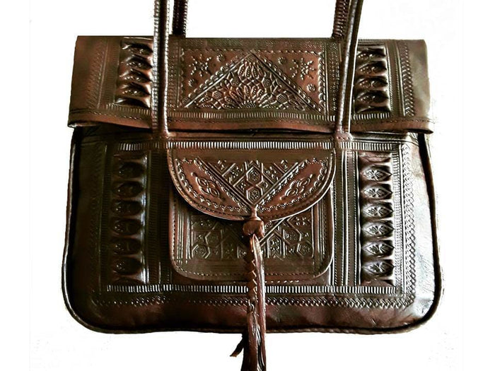 Chekkara - Brown - Heritage Tote Bag | Moroccan Corridor