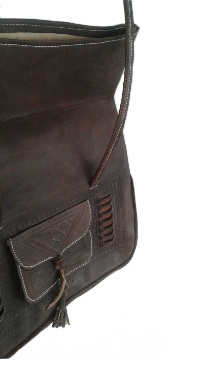 Chekkara - Brown - Heritage Tote Bag | Moroccan Corridor