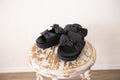 Lil Bit Knotty Black & White Polka Dots Sandals