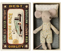 Little Brother Mouse in Matchbox- magnet hands