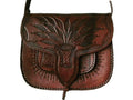 Lssan Handbag - Large Size - Brown - Flower Vase - Lssan Shoulder | Moroccan Corridor