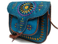 LSSAN Handbag - Large size - Turquoise - Embroidered