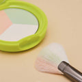 LUNA Comfy Tone Blur Pact with color-correcting sections and soft application brush