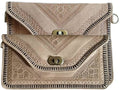 M’dina Bundle - Beige Clutches - embossed leather clutch