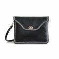 M'dina Square Clutch Black — White Background
