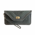 M'dina Wristlet Clutch Grey — White Background