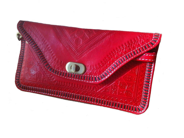 Mdina Wristlet Clutch - Red - Mdina Collection | Moroccan Corridor
