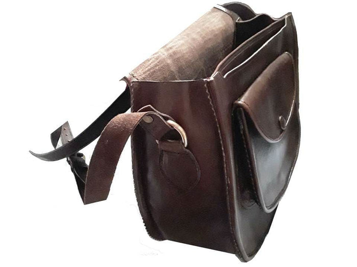 Médaillon Leather Bag - Hamsa - Brown - Moroccan Corridor