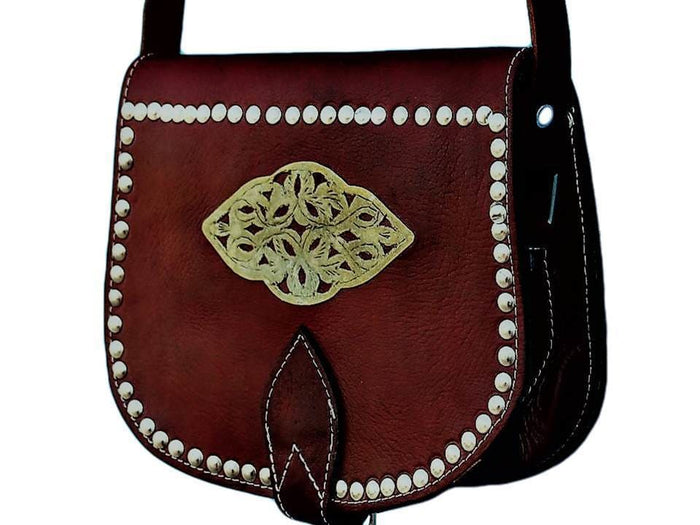 Médaillon Leather Bag - Mdamma - Brown - Moroccan Corridor