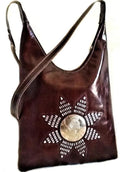 Médaillon Leather Tote Bag - M'dina - Brown - Moroccan Corridor