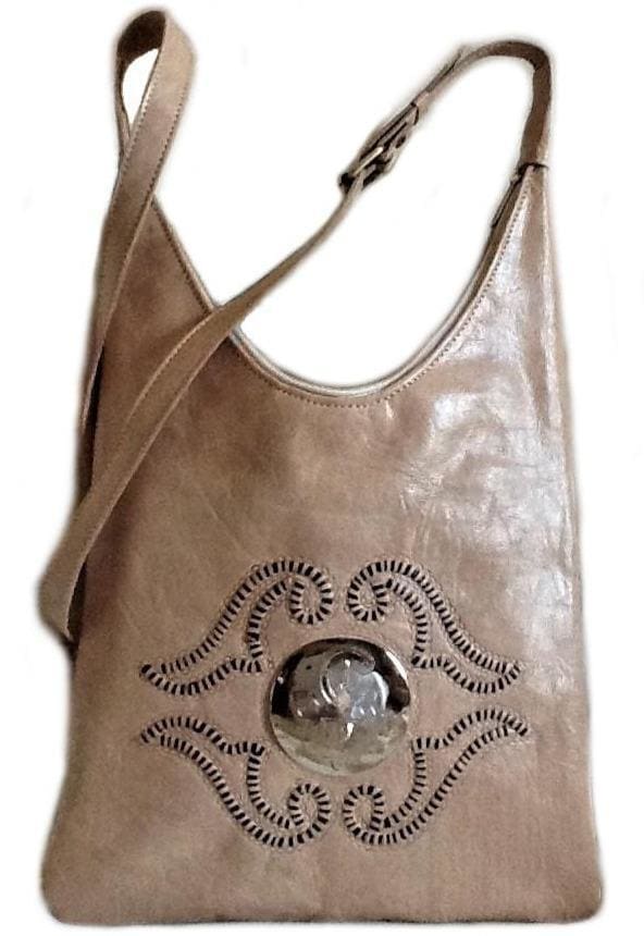 Médaillon Leather Tote Bag - M'dina - Natural - Moroccan Corridor