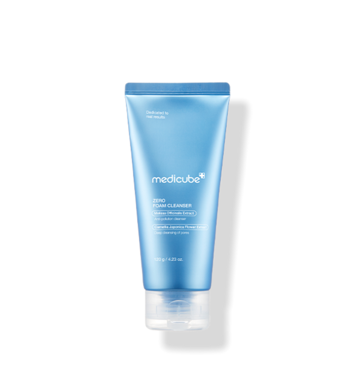 MEDICUBE Zero Foam Cleanser 120g tube on white background for skincare routine