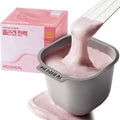 MEDIHEAL Derma Modeling Pack [Collagen Elasticity] with pink facial mask pouring into a bowl.