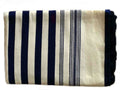 Mendil - Dark Blue Striped Throw - Blanket | Moroccan Corridor