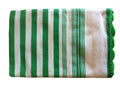 Mendil - Green Striped Throw - Blanket | Moroccan Corridor