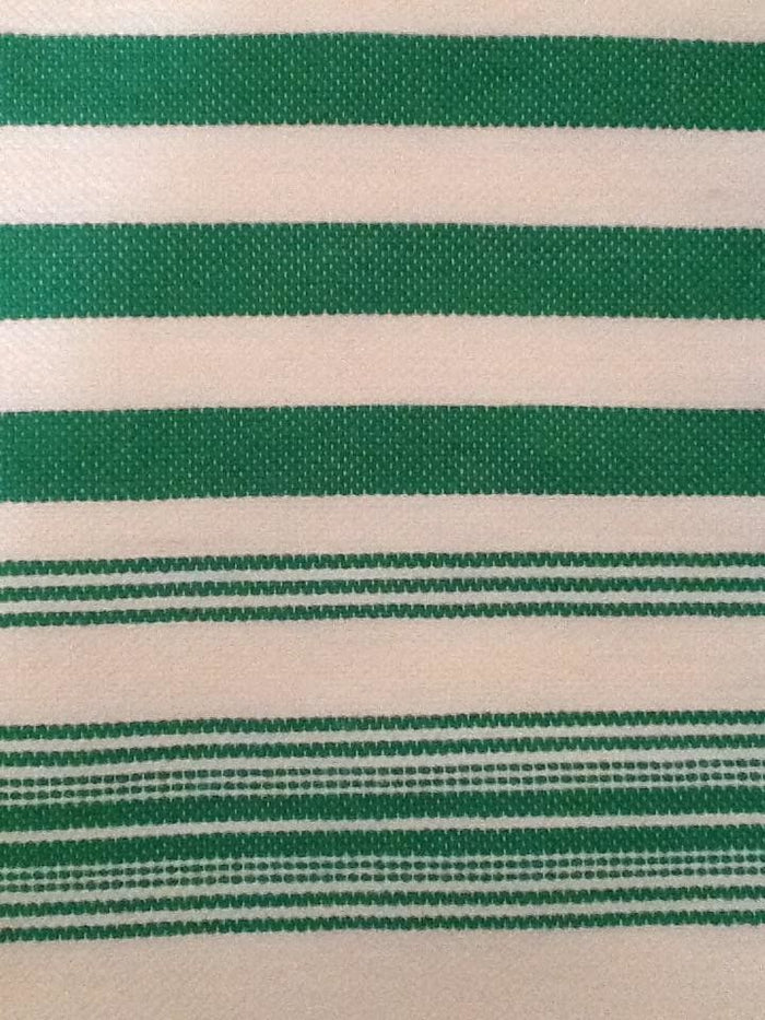 Mendil - Green Striped Throw - Blanket | Moroccan Corridor